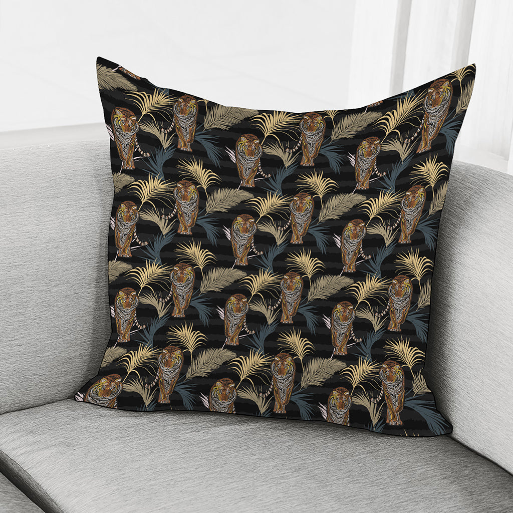 Vintage Tropical Tiger Pattern Print Pillow Cover