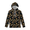 Vintage Tropical Tiger Pattern Print Pullover Hoodie