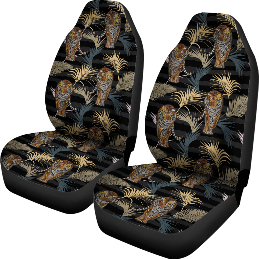 Vintage Tropical Tiger Pattern Print Universal Fit Car Seat Covers