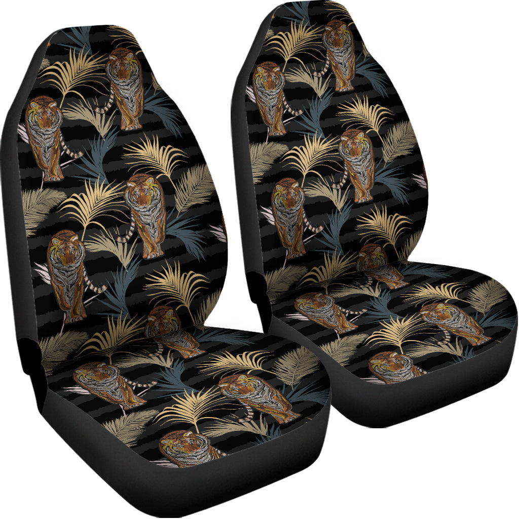 Vintage Tropical Tiger Pattern Print Universal Fit Car Seat Covers