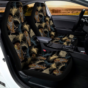 Vintage Tropical Tiger Pattern Print Universal Fit Car Seat Covers