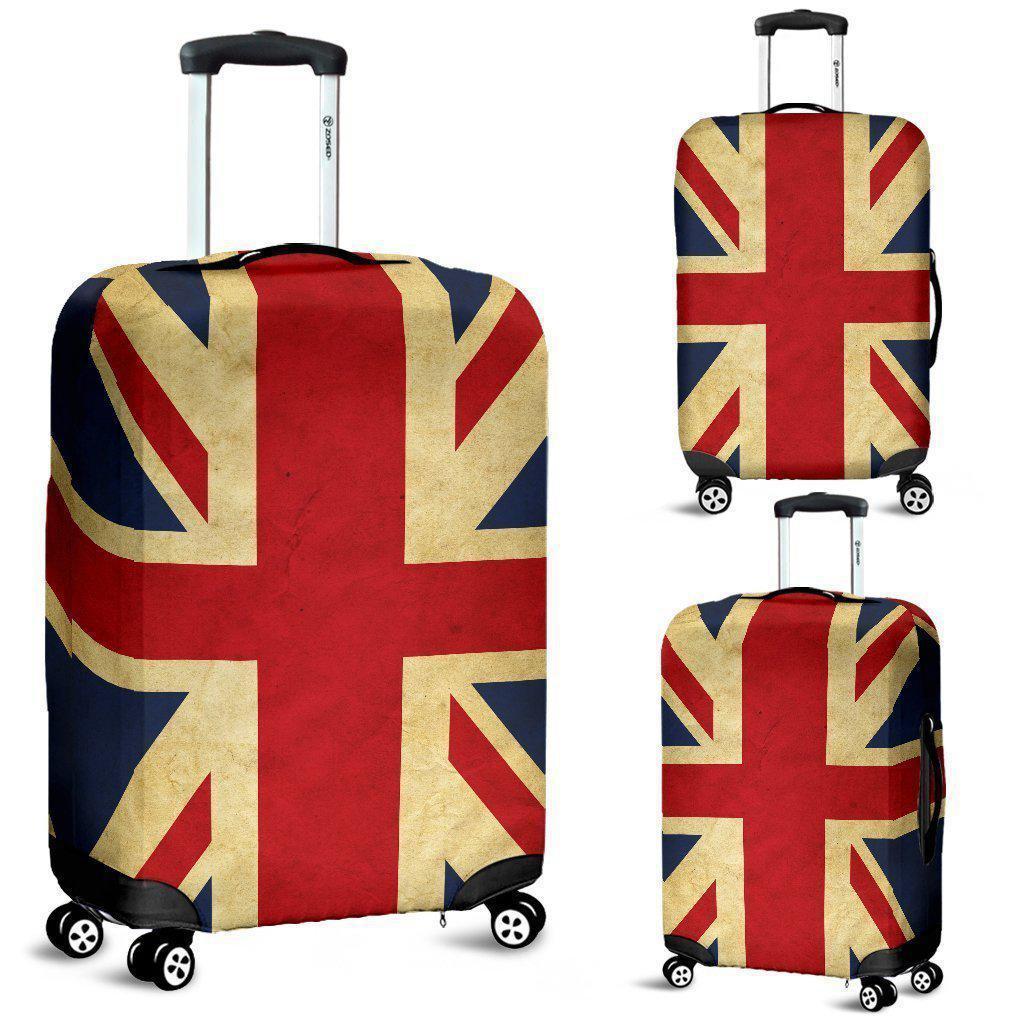 Vintage Union Jack British Flag Print Luggage Cover GearFrost