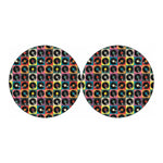 Vintage Vinyl Records Pattern Print Car Coasters