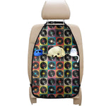 Vintage Vinyl Records Pattern Print Car Seat Organizers