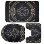 Vintage Virgo Zodiac Sign Print 3 Piece Bath Mat Set