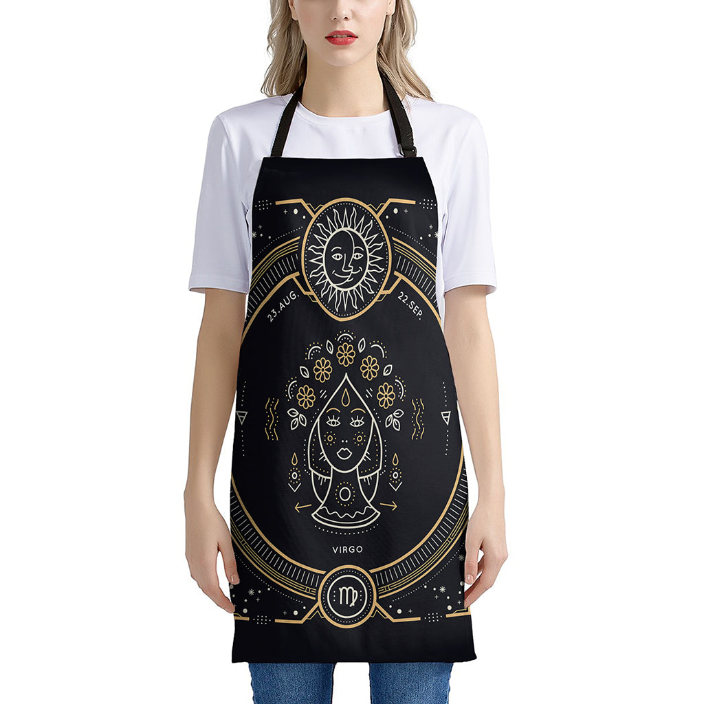 Vintage Virgo Zodiac Sign Print Apron