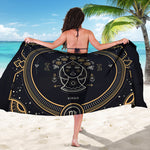 Vintage Virgo Zodiac Sign Print Beach Sarong Wrap