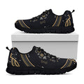 Vintage Virgo Zodiac Sign Print Black Running Shoes