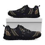 Vintage Virgo Zodiac Sign Print Black Sneakers