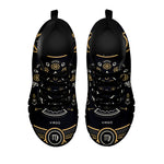 Vintage Virgo Zodiac Sign Print Black Sneakers