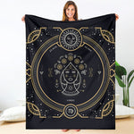 Vintage Virgo Zodiac Sign Print Blanket