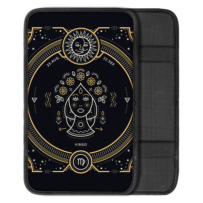 Vintage Virgo Zodiac Sign Print Car Center Console Cover