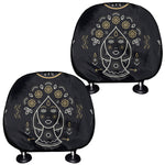 Vintage Virgo Zodiac Sign Print Car Headrest Covers