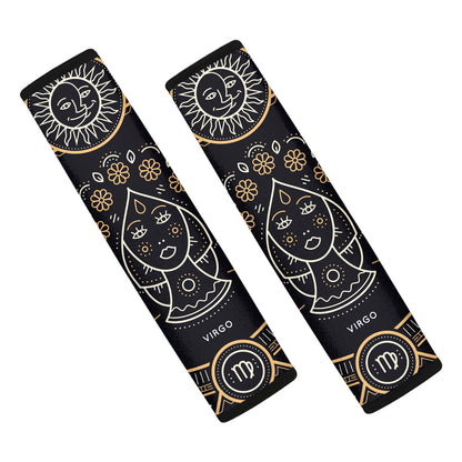 Vintage Virgo Zodiac Sign Print Car Seat Belt Covers