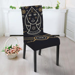 Vintage Virgo Zodiac Sign Print Dining Chair Slipcover