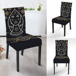 Vintage Virgo Zodiac Sign Print Dining Chair Slipcover