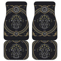 Vintage Virgo Zodiac Sign Print Front and Back Car Floor Mats
