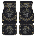 Vintage Virgo Zodiac Sign Print Front and Back Car Floor Mats