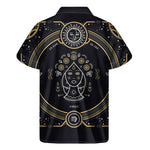 Vintage Virgo Zodiac Sign Print Men's Short Sleeve Shirt