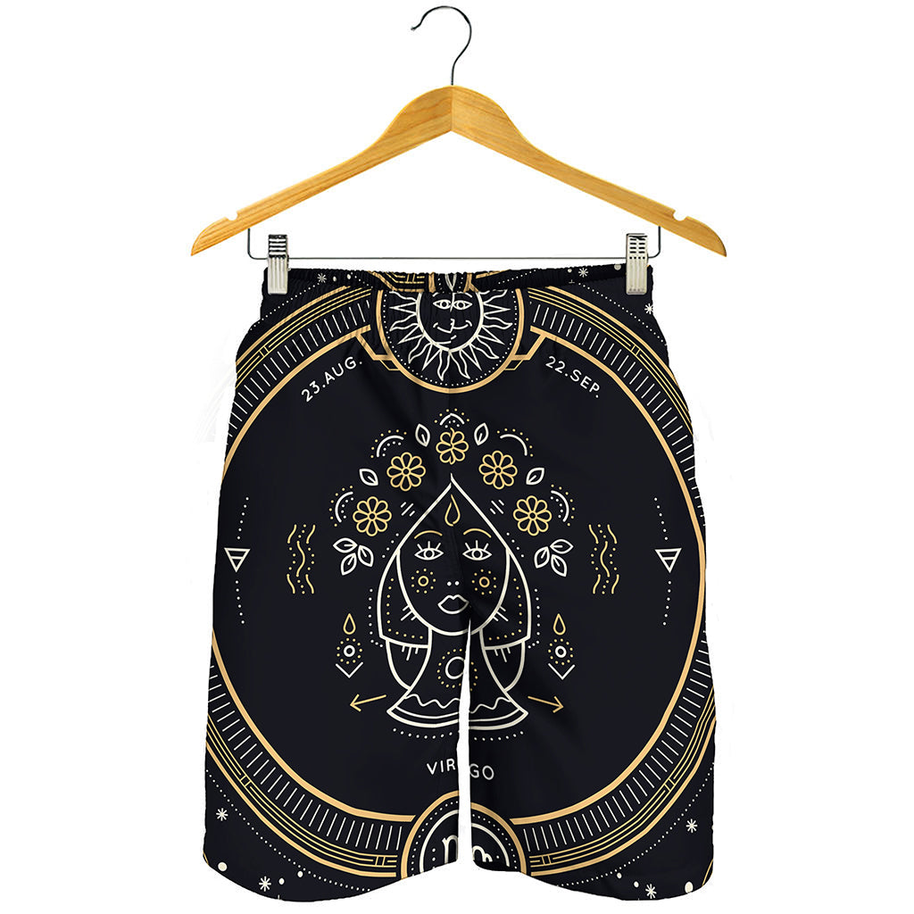 Vintage Virgo Zodiac Sign Print Men's Shorts