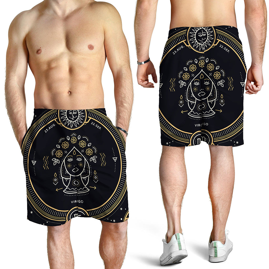 Vintage Virgo Zodiac Sign Print Men's Shorts
