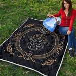 Vintage Virgo Zodiac Sign Print Quilt