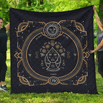 Vintage Virgo Zodiac Sign Print Quilt