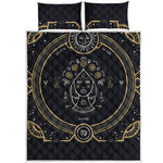 Vintage Virgo Zodiac Sign Print Quilt Bed Set