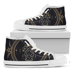 Vintage Virgo Zodiac Sign Print White High Top Shoes