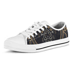 Vintage Virgo Zodiac Sign Print White Low Top Shoes