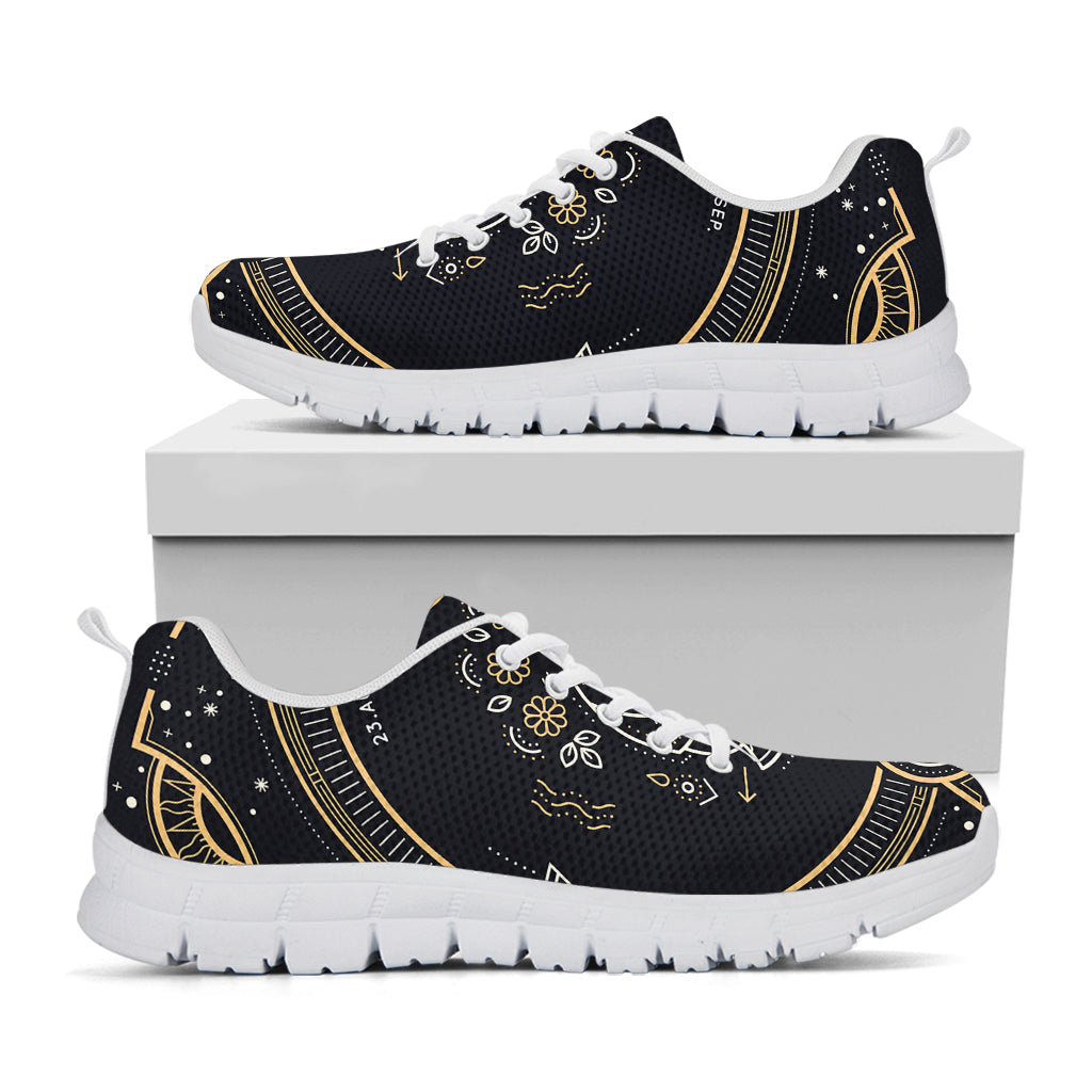 Vintage Virgo Zodiac Sign Print White Sneakers