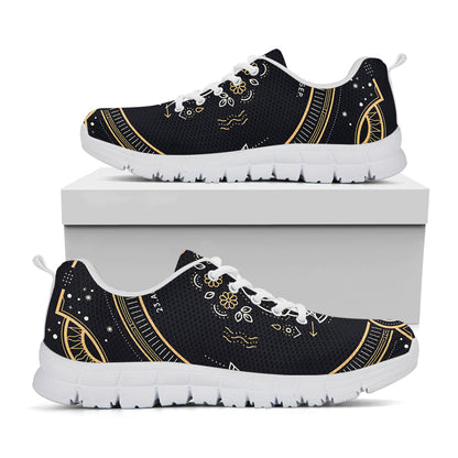 Vintage Virgo Zodiac Sign Print White Sneakers