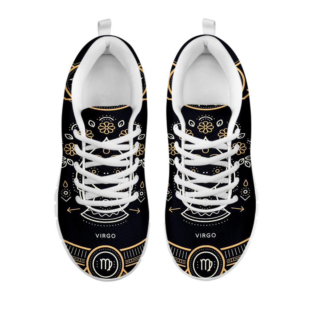 Vintage Virgo Zodiac Sign Print White Sneakers