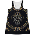 Vintage Virgo Zodiac Sign Print Women's Racerback Tank Top