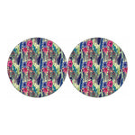 Vintage Watercolor Feather Print Car Coasters