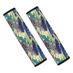 Vintage Watercolor Feather Print Car Seat Belt Covers