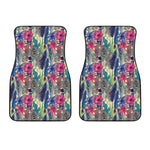Vintage Watercolor Feather Print Front Car Floor Mats