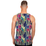 Vintage Watercolor Feather Print Men's Tank Top
