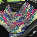 Vintage Watercolor Feather Print Pet Car Back Seat Cover