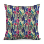 Vintage Watercolor Feather Print Pillow Cover