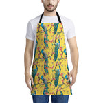 Vintage Watercolor Peacock Print Apron