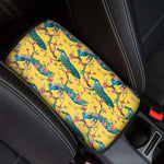 Vintage Watercolor Peacock Print Car Center Console Cover