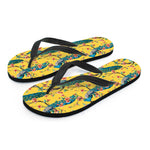 Vintage Watercolor Peacock Print Flip Flops