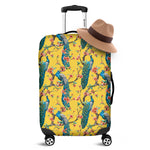 Vintage Watercolor Peacock Print Luggage Cover