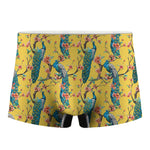 Vintage Watercolor Peacock Print Men's Boxer Briefs