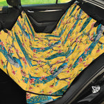 Vintage Watercolor Peacock Print Pet Car Back Seat Cover