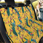 Vintage Watercolor Peacock Print Pet Car Back Seat Cover