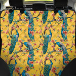 Vintage Watercolor Peacock Print Pet Car Back Seat Cover
