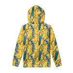 Vintage Watercolor Peacock Print Pullover Hoodie