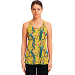 Vintage Watercolor Peacock Print Women's Racerback Tank Top